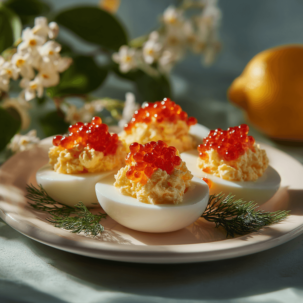 Яйца, фаршированные икрой