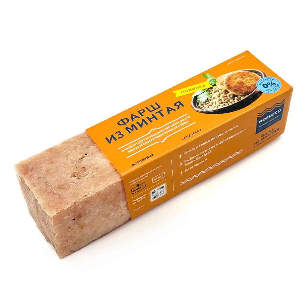 Минтай, фарш мороженый, "Русский минтай", 1 кг