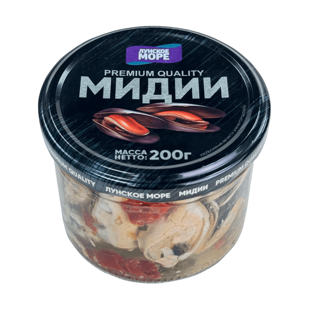 Мидии гигантские в масле с копченой паприкой Premium, «Лунское море», 200 г