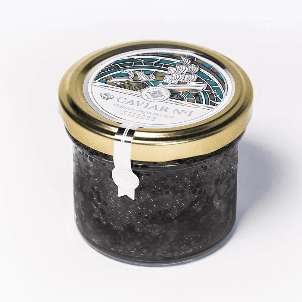 Черная икра осетровая, "Романовское осетровое хозяйство", забойная, 100 г