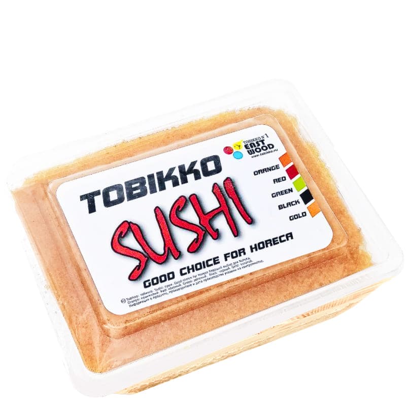 Икра летучей рыбы Тобико Sushi золотая, East Wood, 250 г