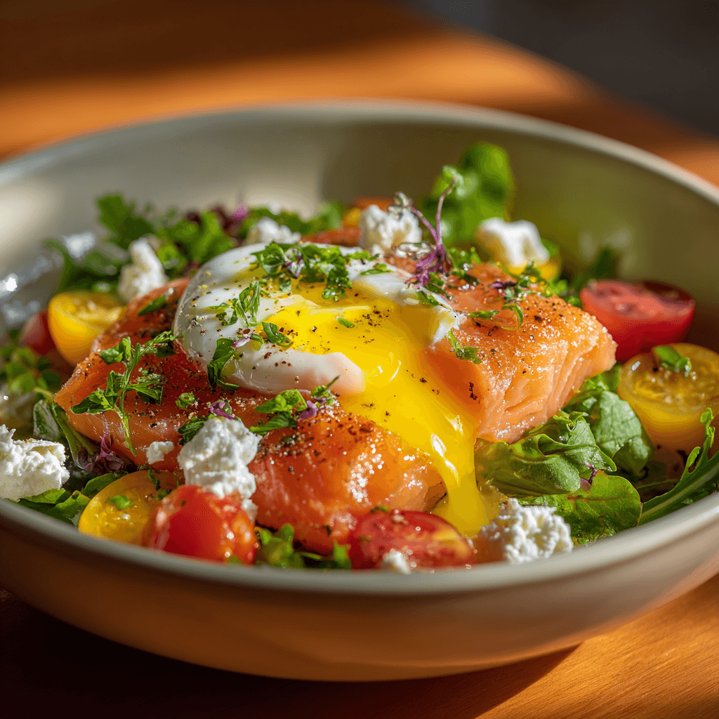 Завтрак со слабосоленой неркой и зернистым творогом