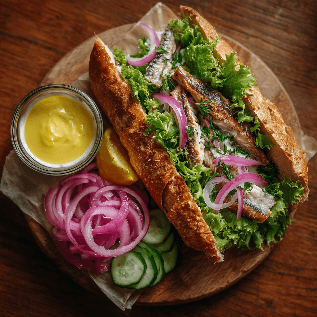 Сэндвич с сельдью по-нидерландски