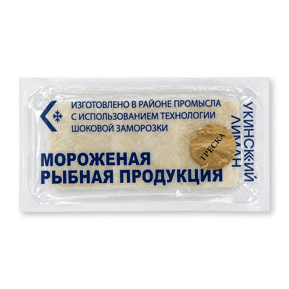Треска, филе свежемороженое, порционное, «Укинский Лиман», 325 г