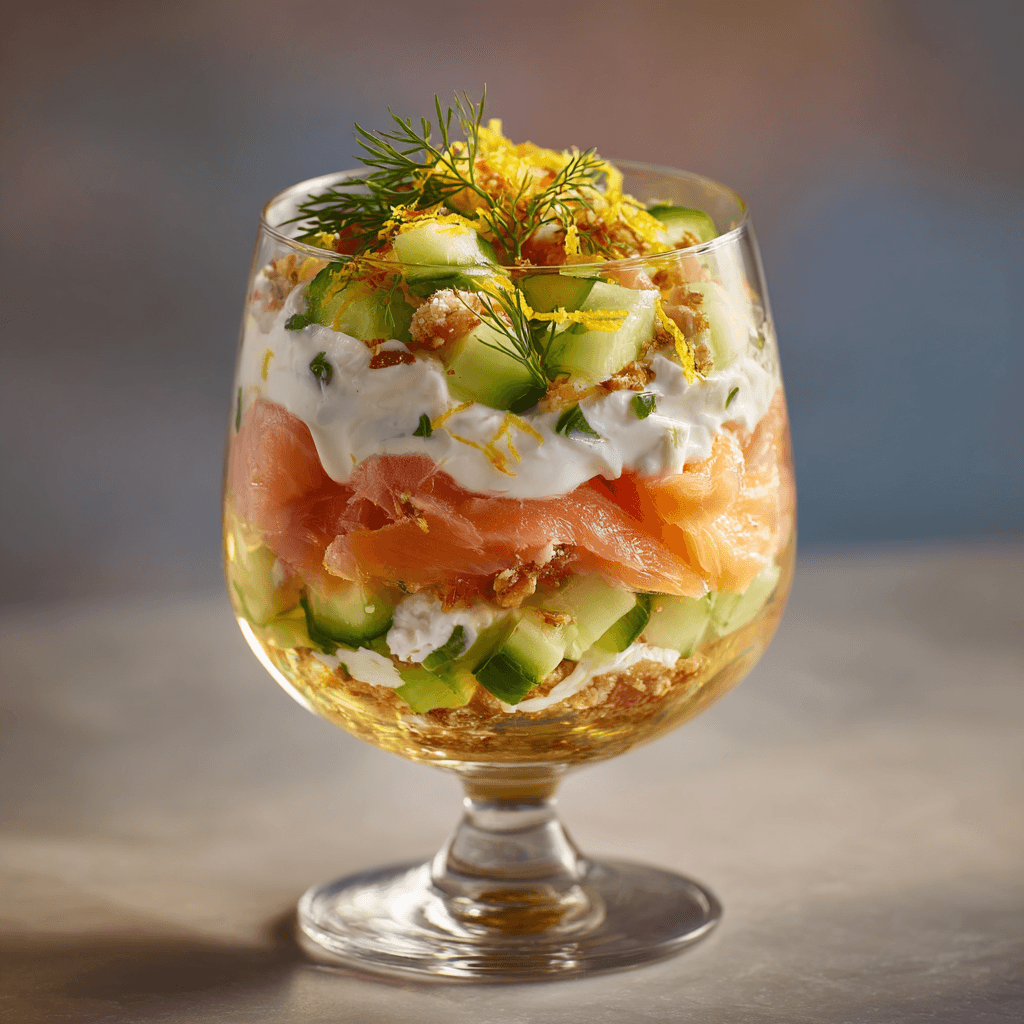 Закуска из нерки в бокале