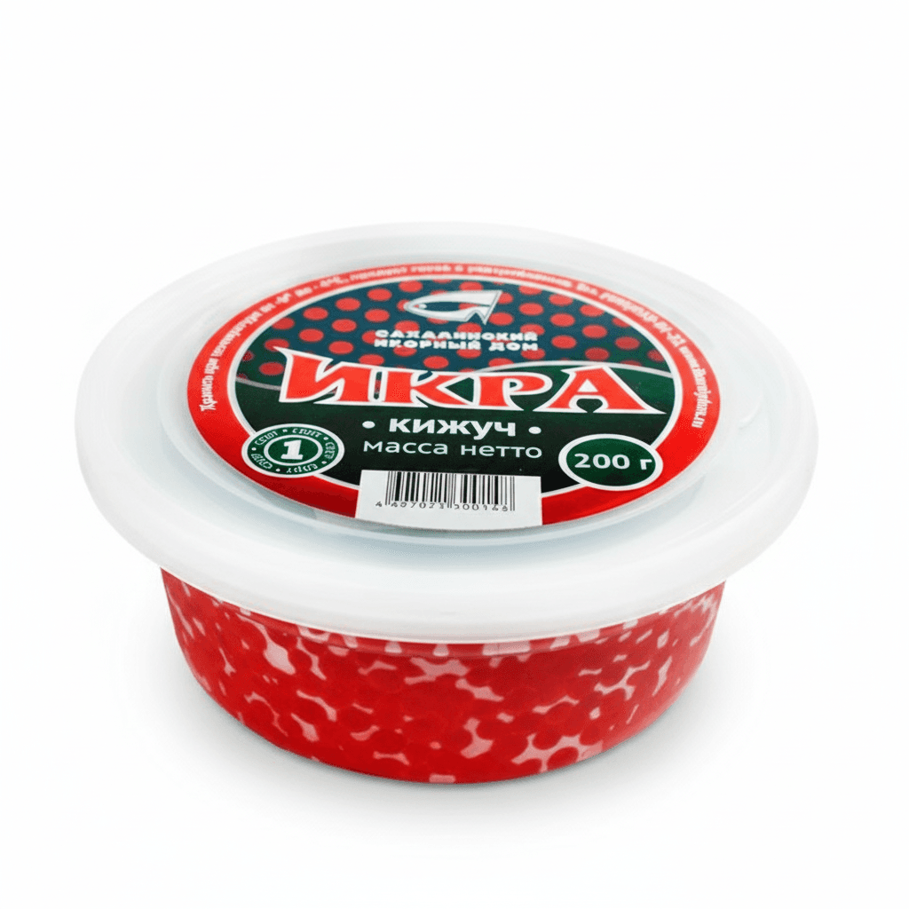 Красная икра лососевая зернистая (Кижуч), «Икорный», 200 г. Путина 2025