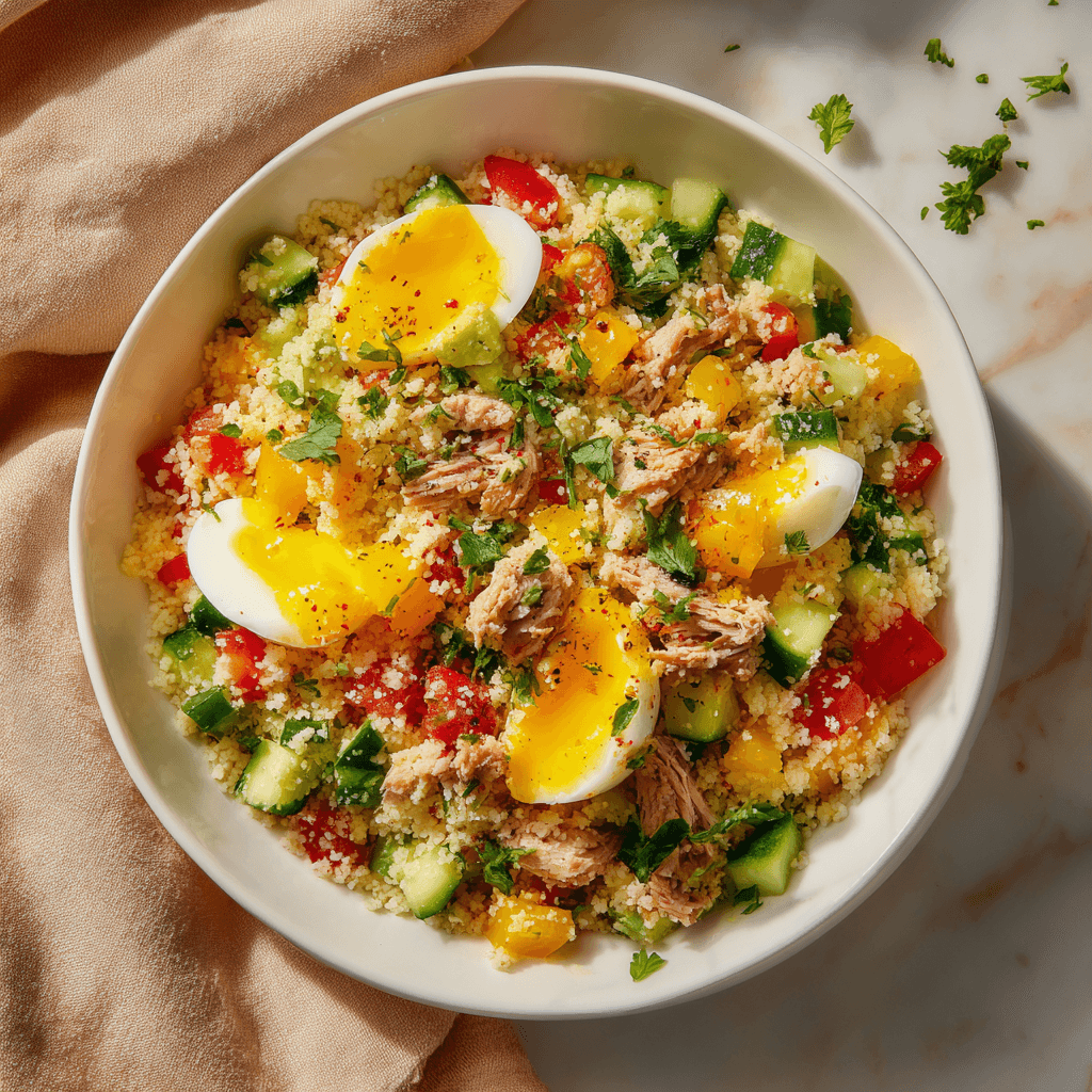 Салат с тунцом и кускусом