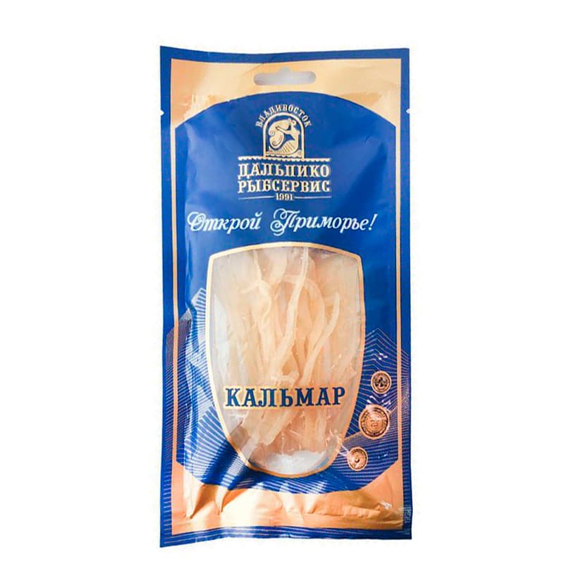 Кальмар командорский сушено-вяленый, щупальца, «Дальпико-Рыбсервис», 40 г