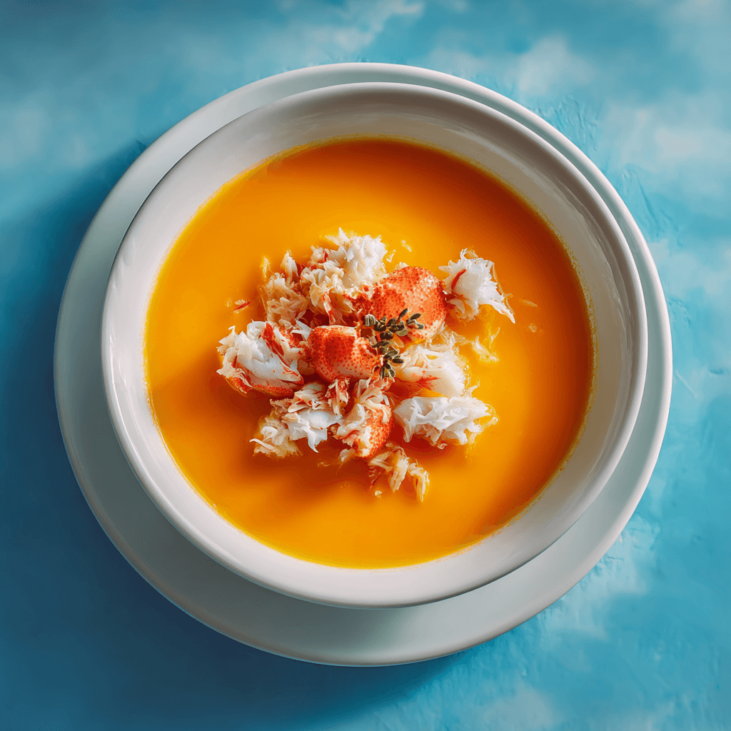 Тыквенный суп с крабом