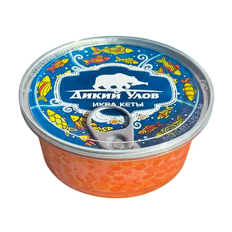 Красная икра лососевая зернистая (Кета), без консервантов, «Дикий улов», 200 г. Путина 2025