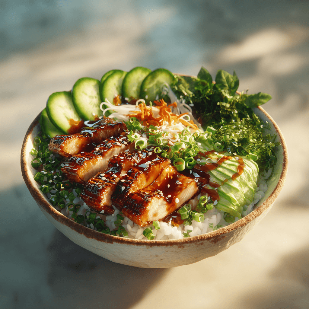 Поке-боул с угрем и рисом