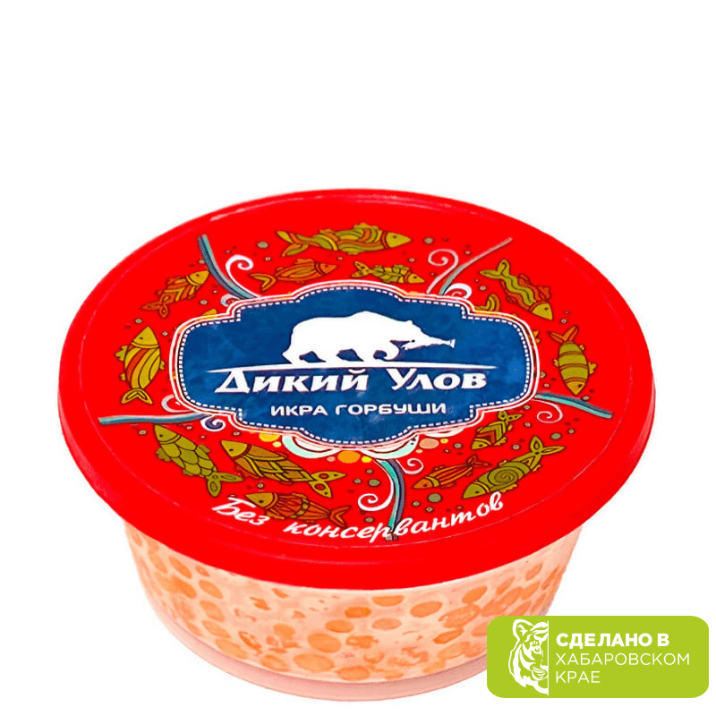 Красная икра лососевая зернистая (Горбуша), без консервантов, «Дикий улов», 90 г