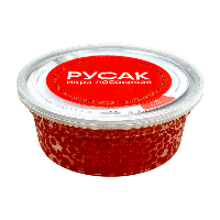 Красная икра лососевая зернистая (Горбуша), без консервантов, «Русак», 200 г