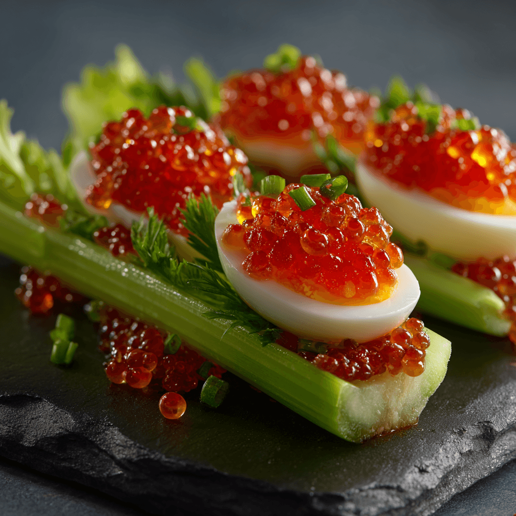 Закуска с красной икрой