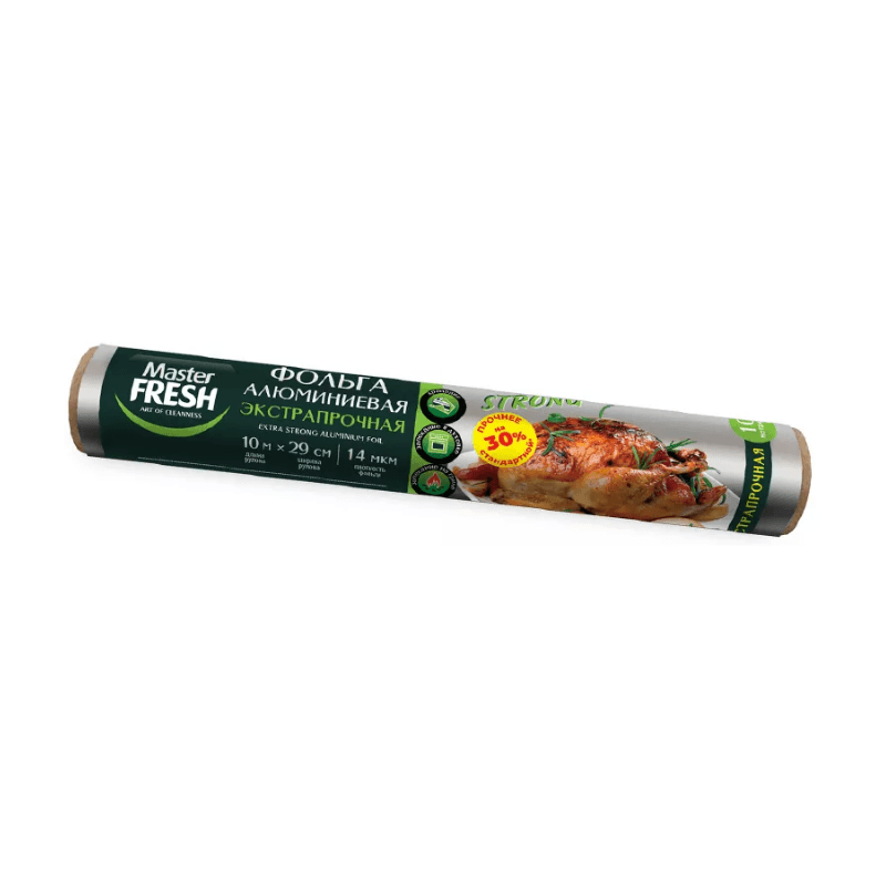 Фольга алюминиевая экстрапрочная для гриля Master Fresh, 10 м, 14 мкм
