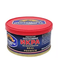 Красная икра лососевая зернистая (Кета), без консервантов, «Охотоморье», 140 г