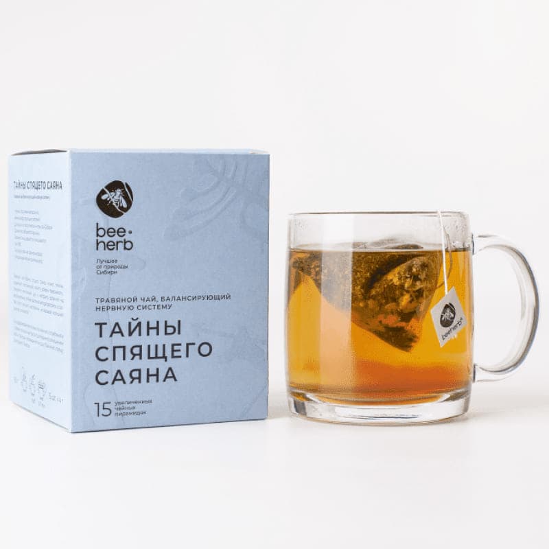 Травяной чай, балансирующий нервную систему «Тайны спящего Саяна», Beeherb, 15 пакетиков, 60 г