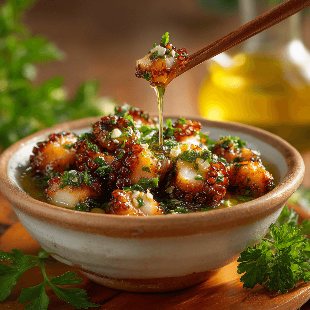 Молодые осьминоги в ароматном маринаде