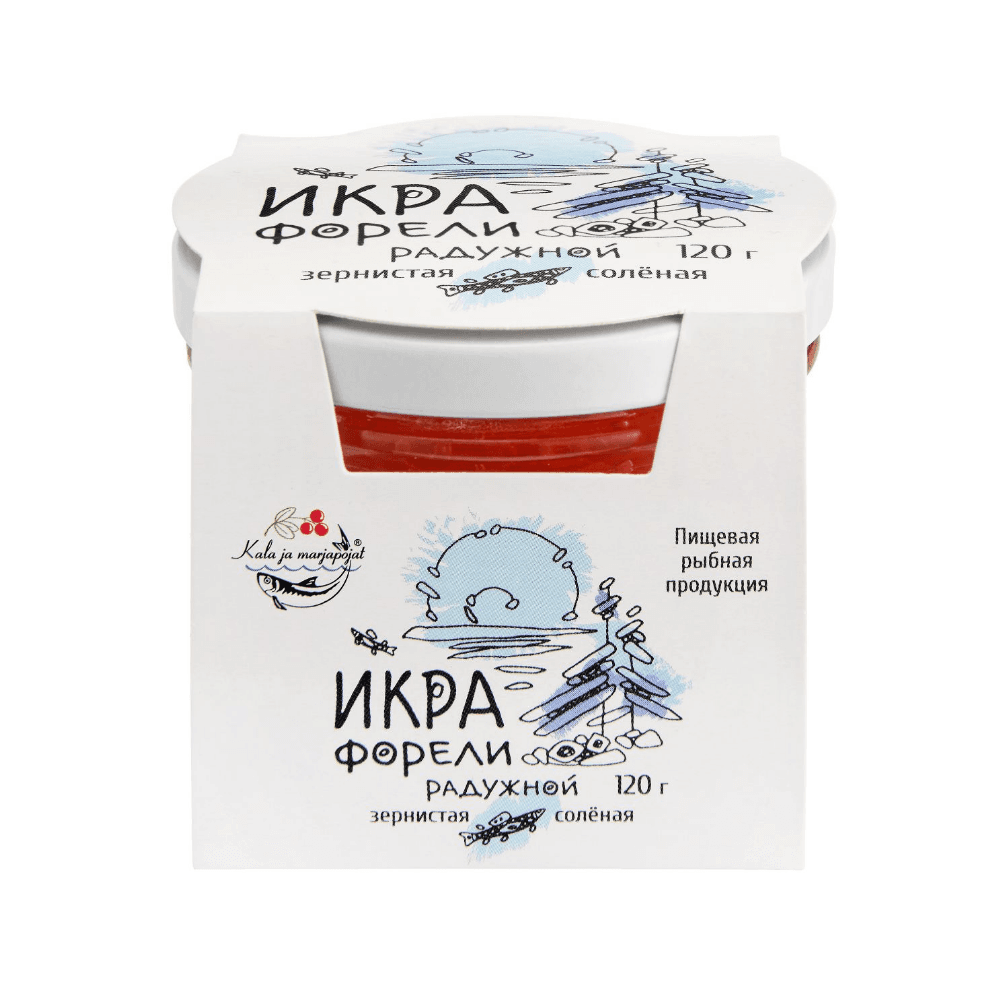 Красная икра лососевая зернистая (Форель), «Кала я марьяпоят», 120 г. Путина 2025