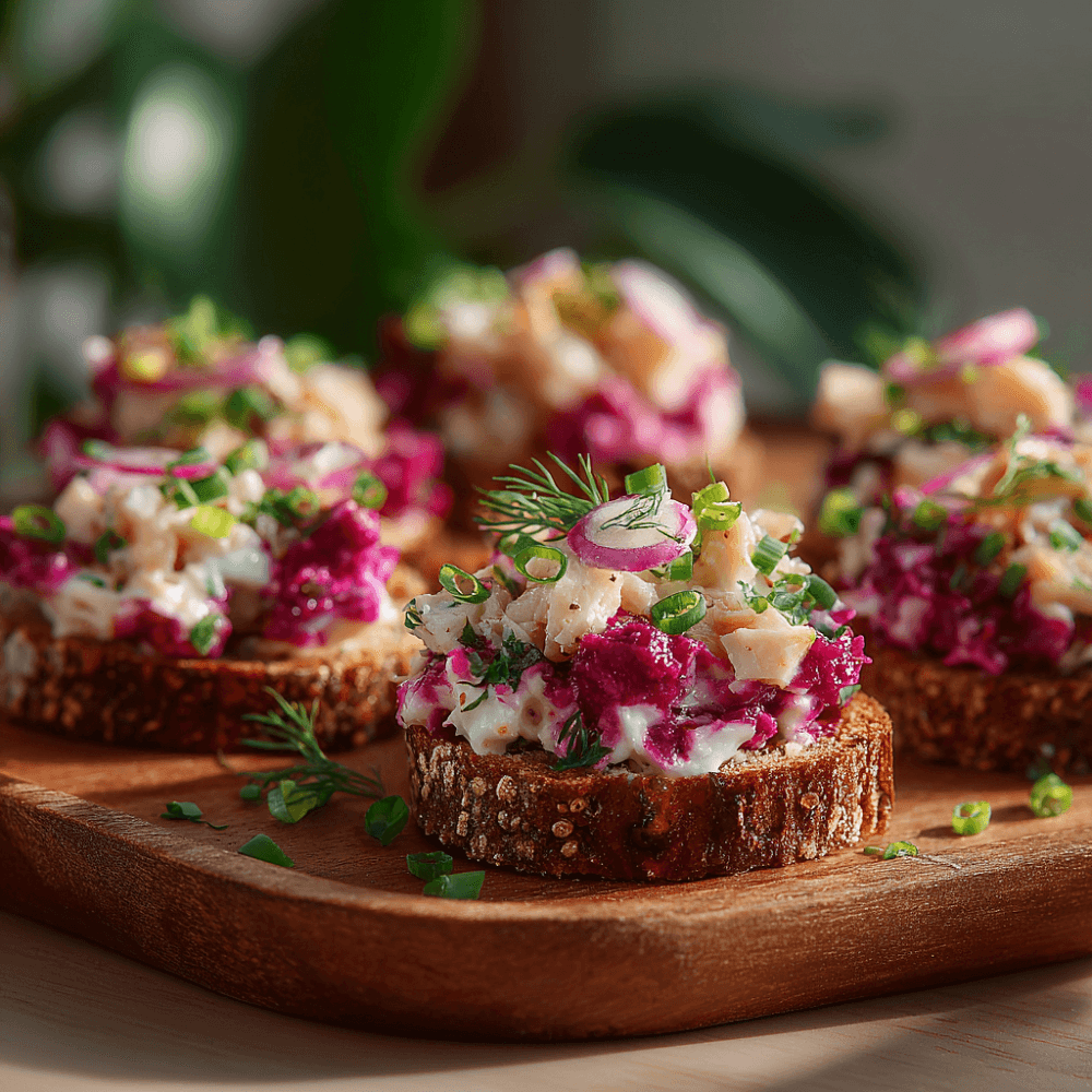 Мини-бутерброды с селедкой