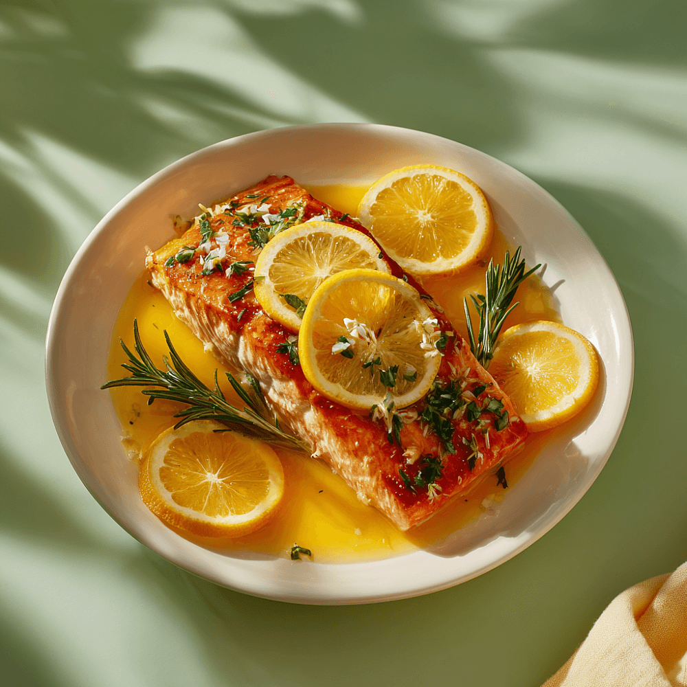Запеченная рыба с цитрусовым маслом