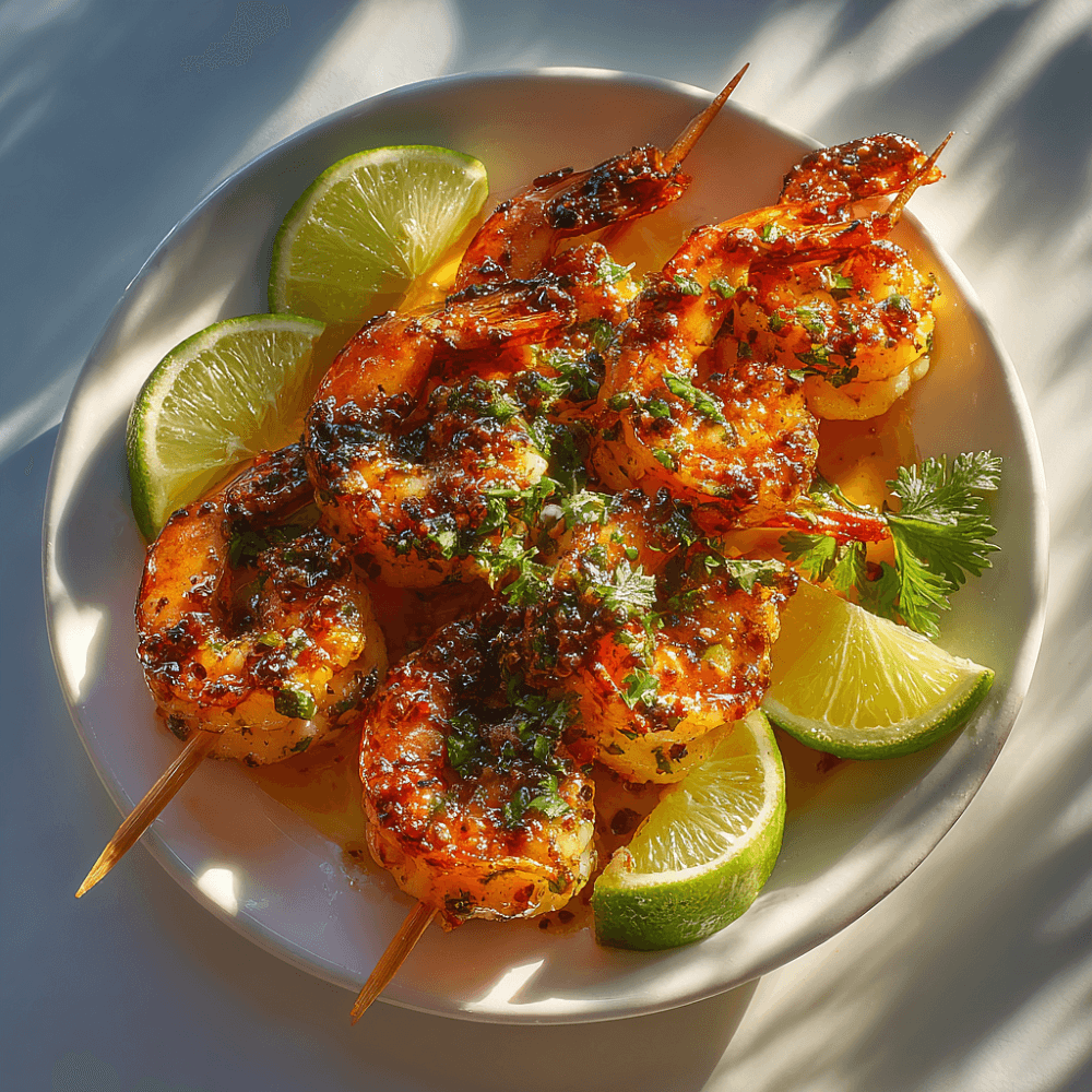 Креветки на гриле «чили-лайм»