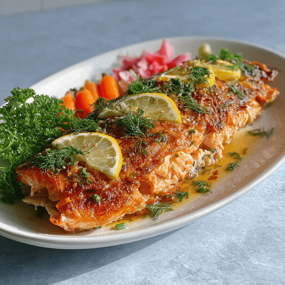 Горбуша, запеченная целиком