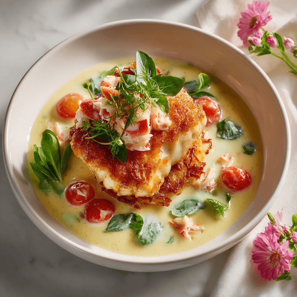 Палтус со снежным крабом