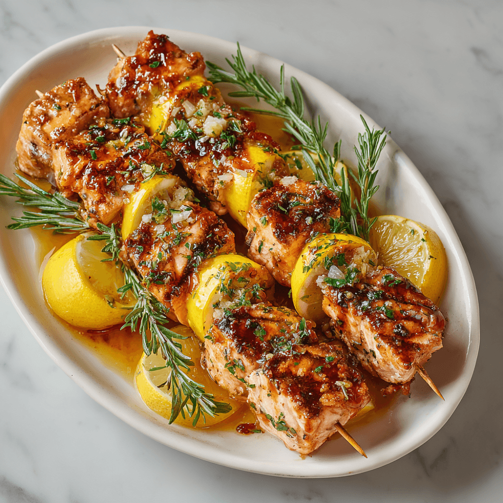 Шашлык из лосося в кисло-сладком маринаде