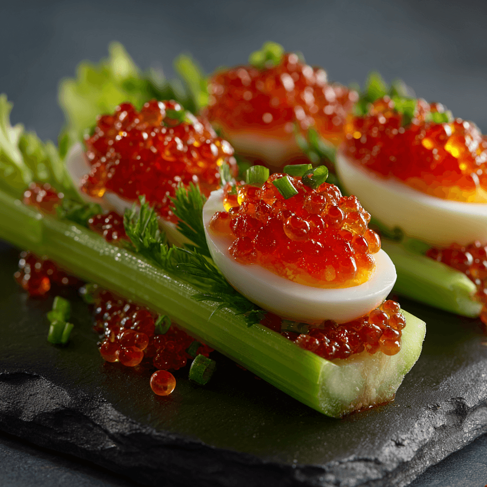 Закуска с красной икрой