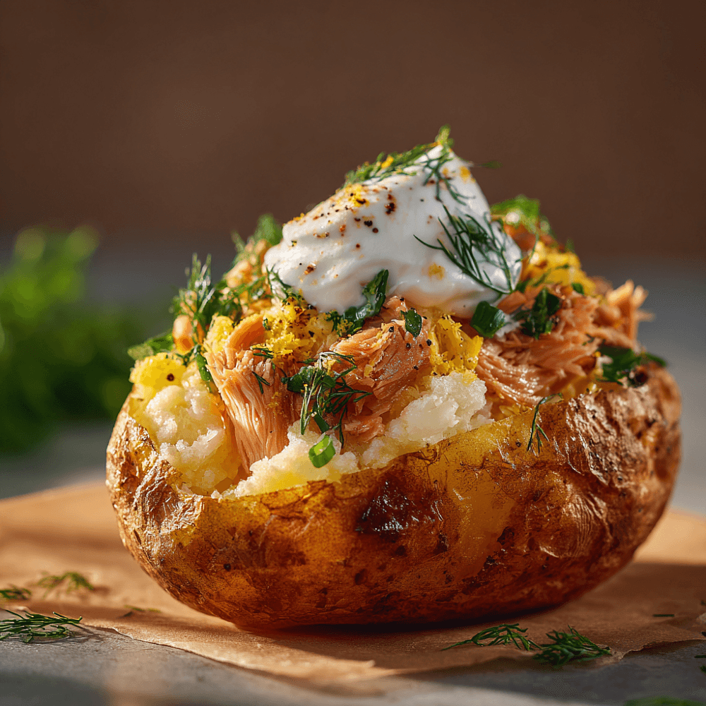 Запечённый картофель с копченым муксуном