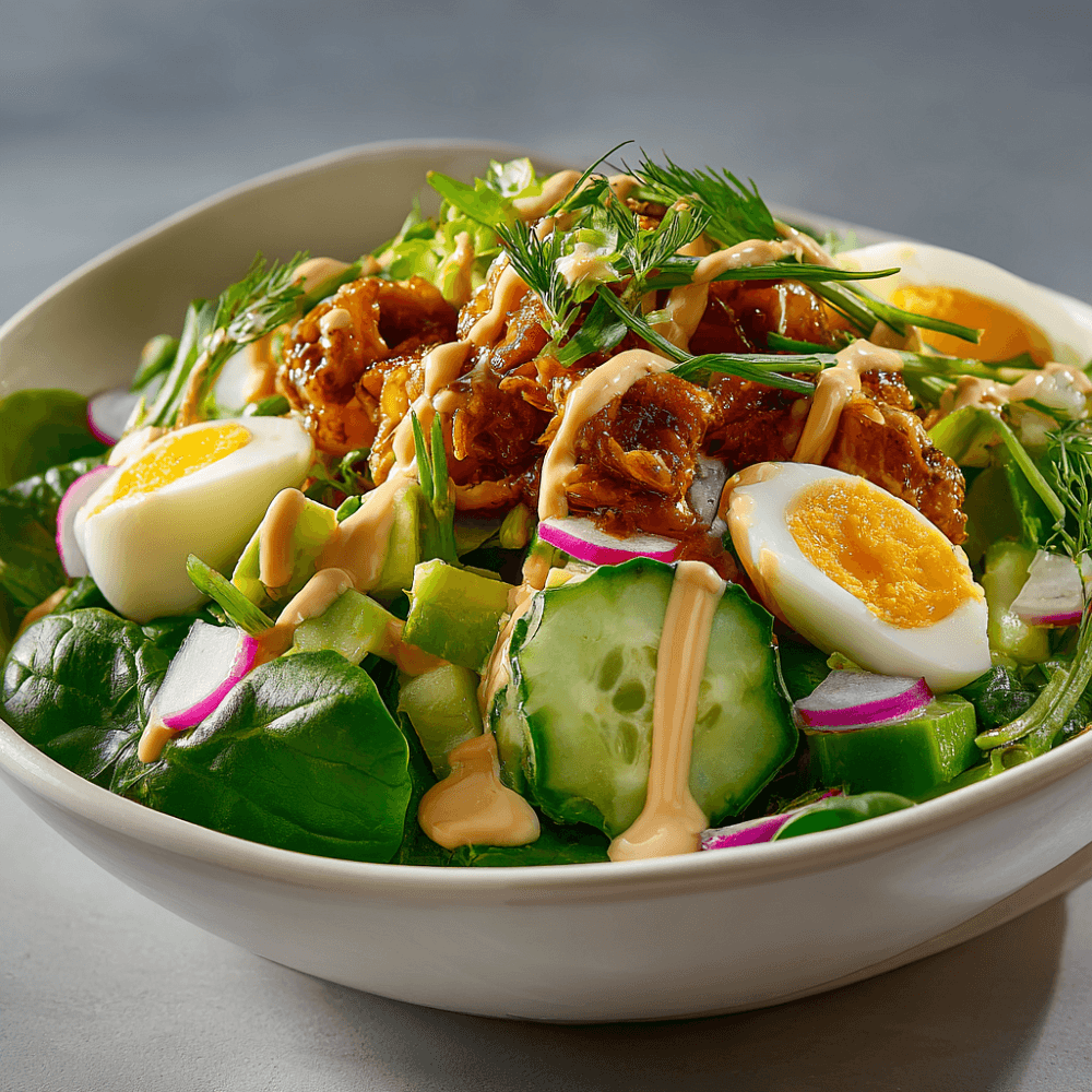 Салат со шпинатом и рапанами