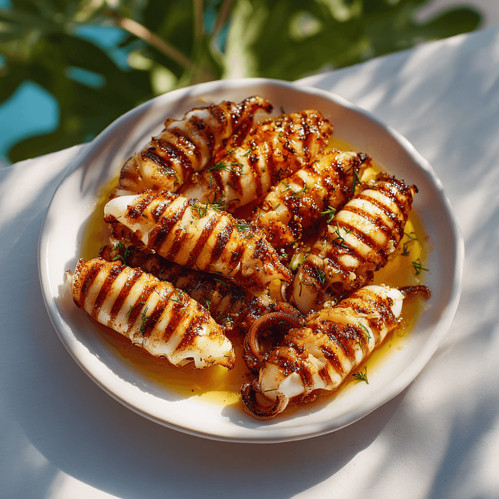 Кальмары на гриле