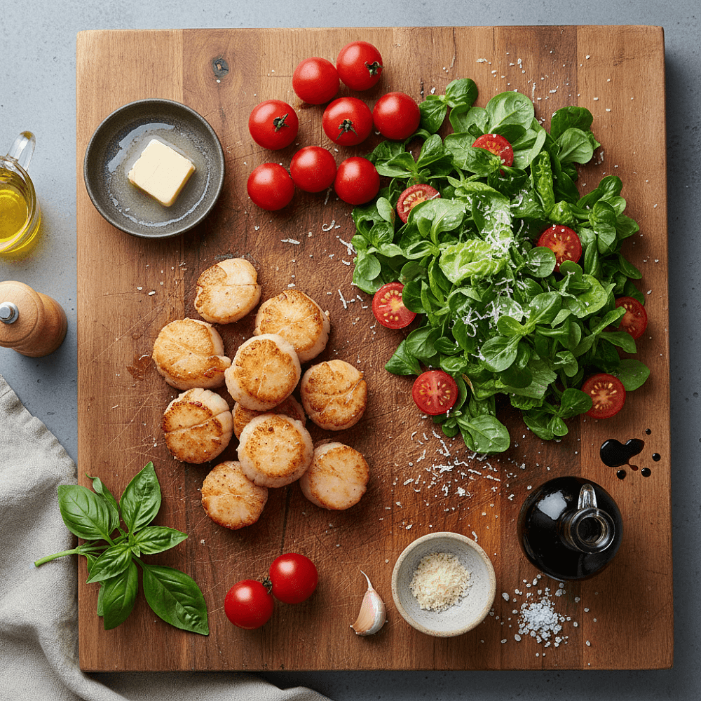 Салат из морских гребешков