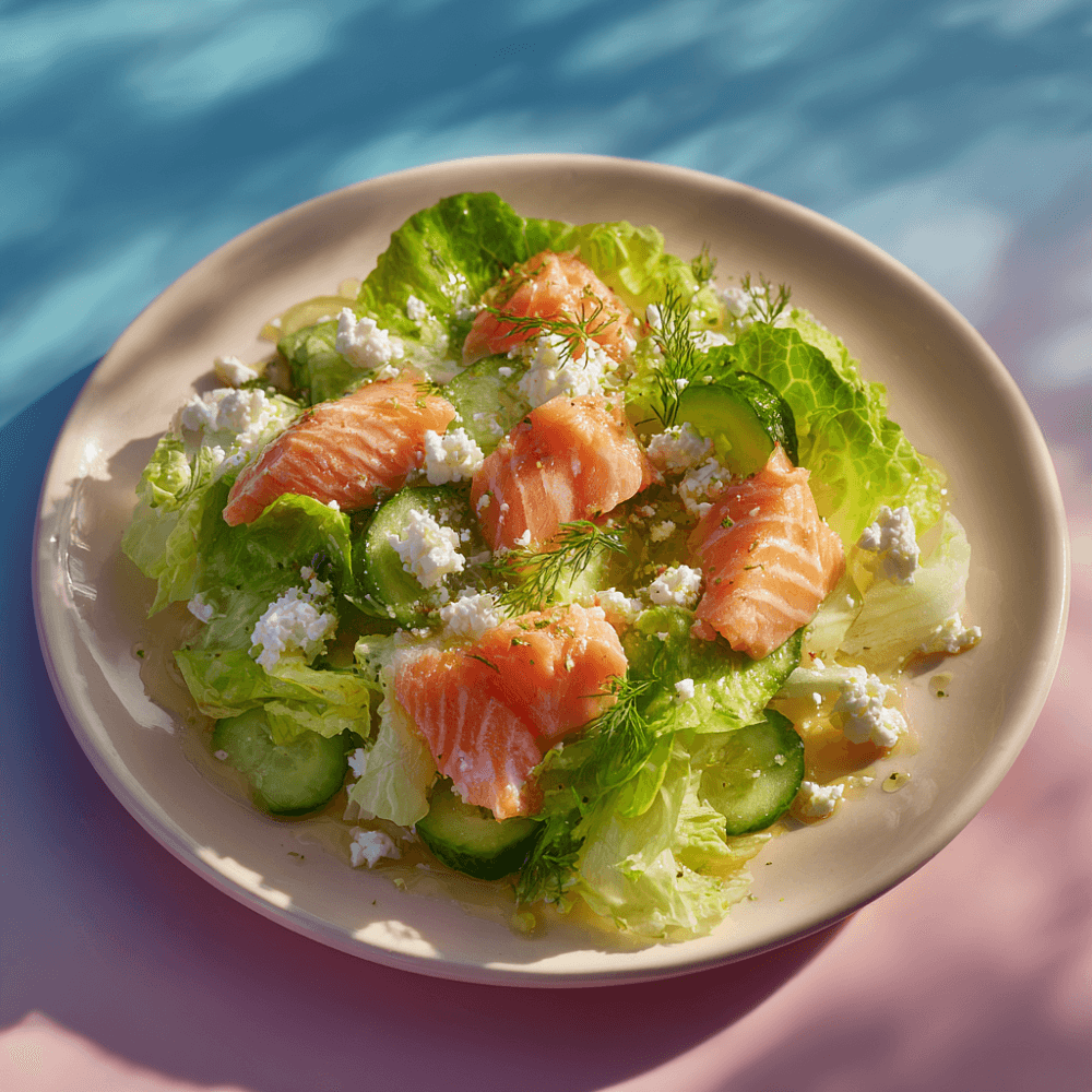 Слабосоленая сёмга с творогом