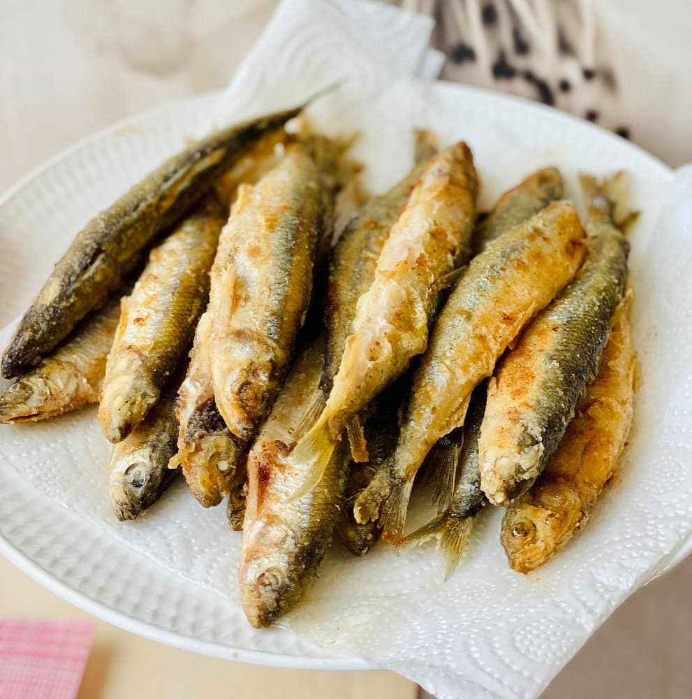 Жареная корюшка