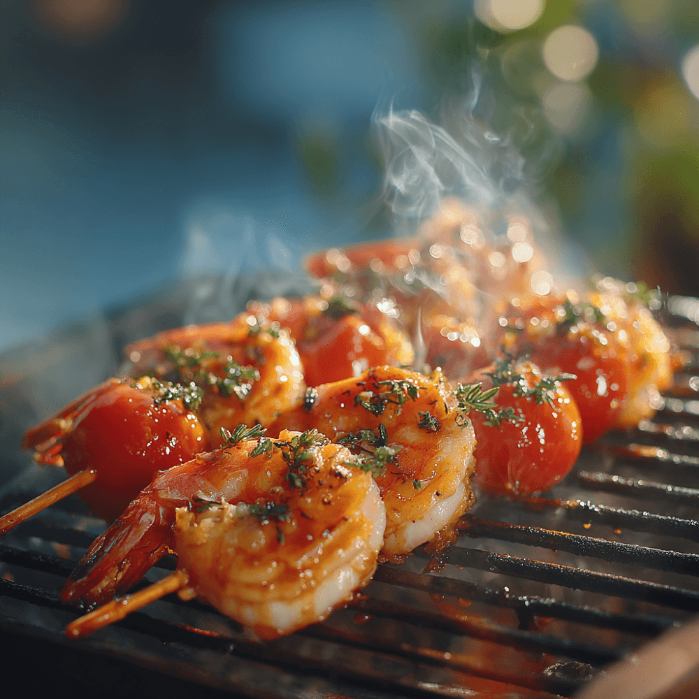 Шашлычки из креветок