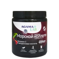 Коллаген морской + Гиалуроновая кислота + Витамин С с ароматом вишни, Agama Lab, 5000 мг (150 г)