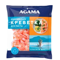 Креветка королевская для пасты, очищенная, варено-мороженая, Agama, 300 г