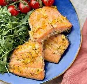 Запеченная рыба с цитрусовым маслом