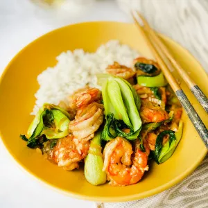 Креветки с Пак-Чой и устричным соусом